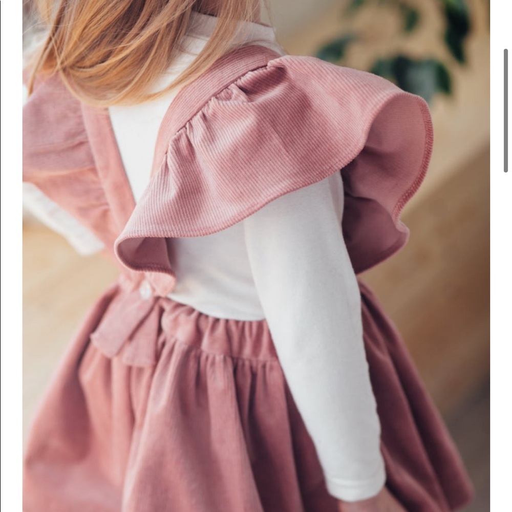 NEW RUFFLE Velvet PINK PRINCESS DRESS - Picture 4 of 7